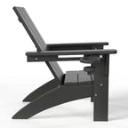 WestinTrends Ashore Sedie da patio moderne Adirondack per bambini in plastica HDPE da esterno con portabicchieri (set da 2)