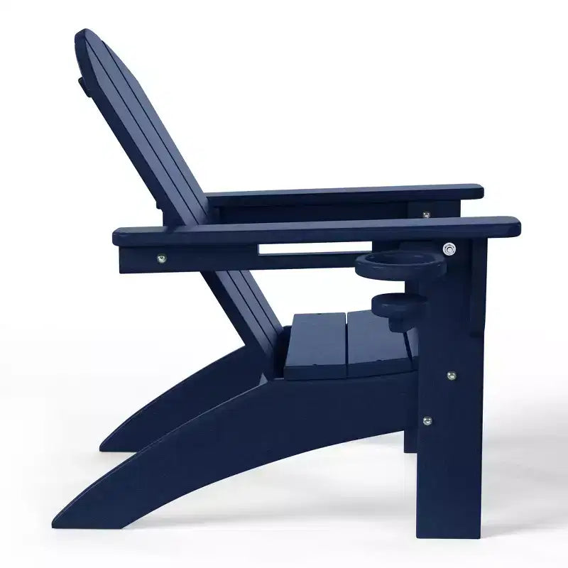 WestinTrends Malibu Set di 3 Sedie Adirondack per Bambini in HDPE con Tavolino Laterale Quadrato e Portabicchieri