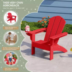 WestinTrends Malibu Set di 3 Sedie Adirondack per Bambini in HDPE con Tavolino Laterale Quadrato e Portabicchieri