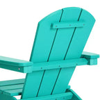 WestinTrends Malibu Set di 3 Sedie Adirondack per Bambini in HDPE con Tavolino Laterale Quadrato e Portabicchieri