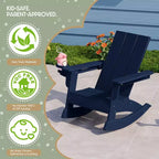 WestinTrends Ashore Sedie a dondolo moderne per bambini in plastica HDPE da esterno (set da 2)
