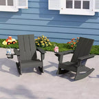 WestinTrends Ashore Sedie a dondolo moderne per bambini in plastica HDPE da esterno (set da 2)