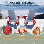 WestinTrends Ashore Sedie a dondolo moderne per bambini in plastica HDPE da esterno (set da 2)