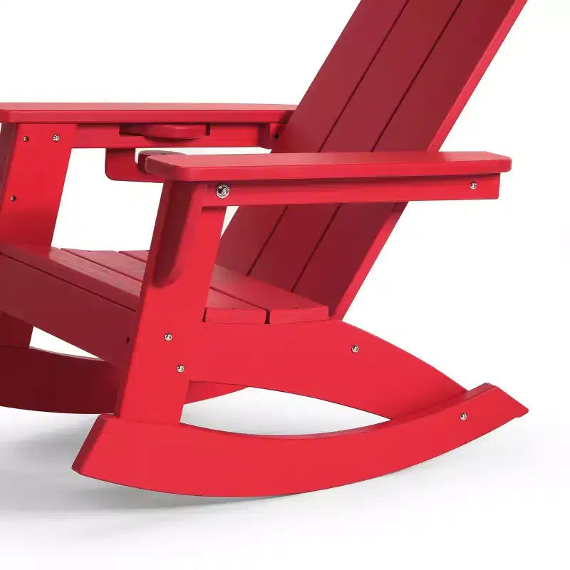 WestinTrends Ashore Sedie a dondolo moderne per bambini in plastica HDPE da esterno (set da 2)