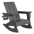 WestinTrends Ashore Sedie a dondolo moderne per bambini in plastica HDPE da esterno (set da 2)