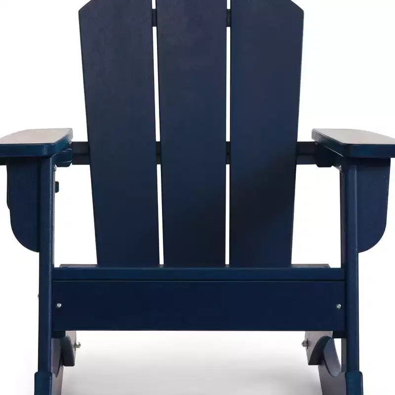 WestinTrends Malibu Outdoor HDPE Plastic Preschool Toddler Classic Adirondack Rocking Chairs (Set of 2)