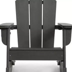 WestinTrends Malibu Outdoor HDPE Plastic Preschool Toddler Classic Adirondack Rocking Chairs (Set of 2)