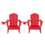 WestinTrends Malibu Outdoor HDPE Plastic Preschool Toddler Classic Adirondack Rocking Chairs (Set of 2)