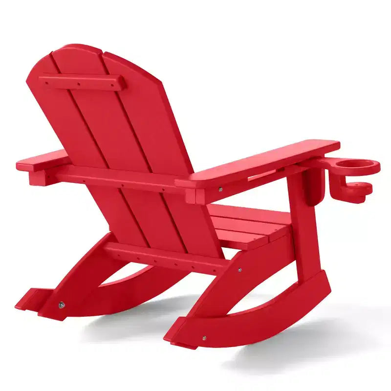 WestinTrends Malibu Outdoor HDPE Plastic Preschool Toddler Classic Adirondack Rocking Chairs (Set of 2)