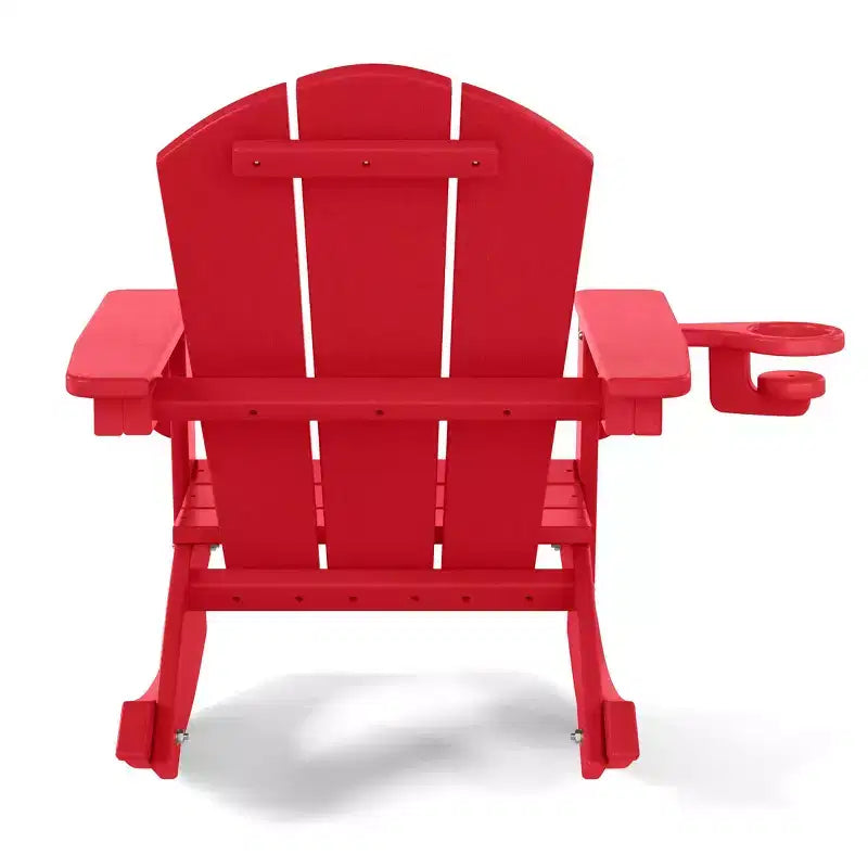 WestinTrends Malibu Outdoor HDPE Plastic Preschool Toddler Classic Adirondack Rocking Chairs (Set of 2)