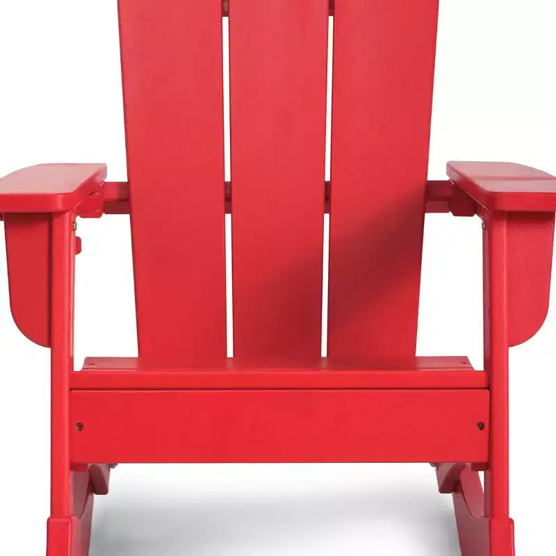 WestinTrends Malibu Outdoor HDPE Plastic Preschool Toddler Classic Adirondack Rocking Chairs (Set of 2)