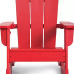 WestinTrends Malibu Outdoor HDPE Plastic Preschool Toddler Classic Adirondack Rocking Chairs (Set of 2)