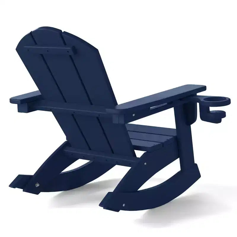 WestinTrends Malibu Outdoor HDPE Plastic Preschool Toddler Classic Adirondack Rocking Chairs (Set of 2)