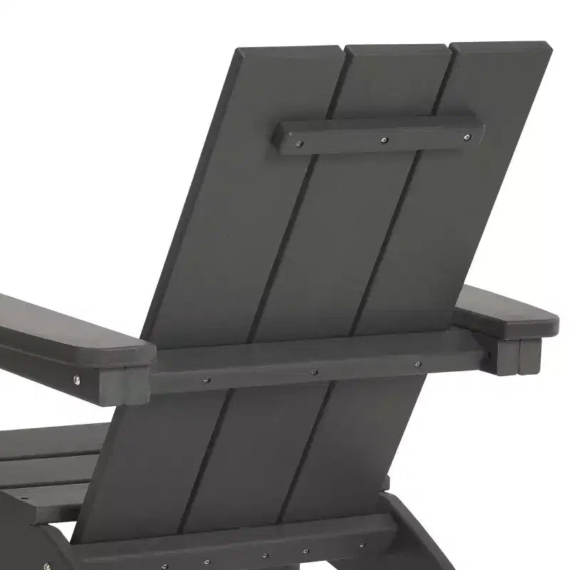 Set di sedie Adirondack moderne WestinTrends Ashore a 3 pezzi per bambini in HDPE con tavolino quadrato e portabicchieri