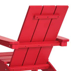 Set di sedie Adirondack moderne WestinTrends Ashore a 3 pezzi per bambini in HDPE con tavolino quadrato e portabicchieri