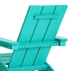 Set di sedie Adirondack moderne WestinTrends Ashore a 3 pezzi per bambini in HDPE con tavolino quadrato e portabicchieri