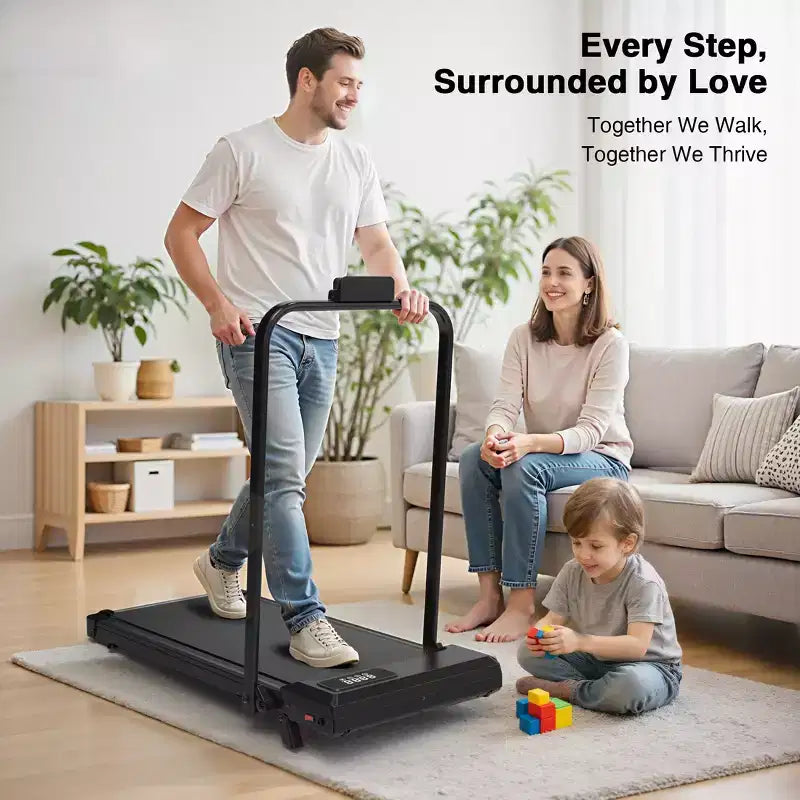 Tapis roulant Redliro 2 in 1 con inclinazione, tapis roulant sotto la scrivania con display a LED e APP per l'home office