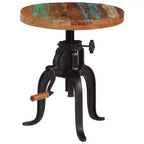 Side Table Varies Solid reclaimed wood, powder-coated cast iron