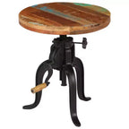 Side Table Varies Solid reclaimed wood, powder-coated cast iron