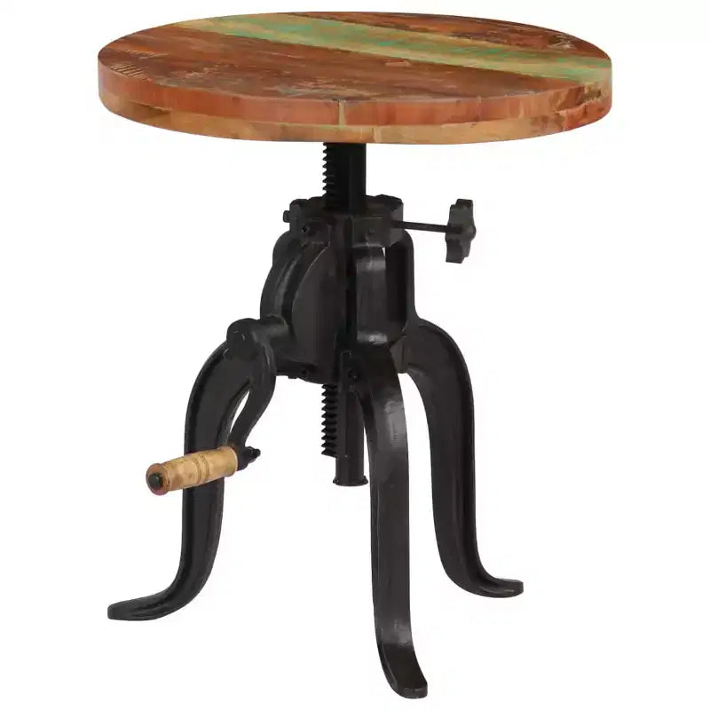Side Table Varies Solid reclaimed wood, powder-coated cast iron