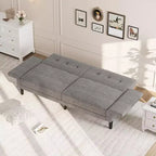 Divano letto convertibile 89, divano letto moderno in ciniglia, divano letto futon con schienale e braccioli regolabili, divano letto a due posti per soggiorno