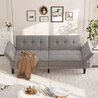 Divano letto convertibile 89, divano letto moderno in ciniglia, divano letto futon con schienale e braccioli regolabili, divano letto a due posti per soggiorno