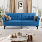Divano letto convertibile 89, divano letto moderno in ciniglia, divano letto futon con schienale e braccioli regolabili, divano letto a due posti per soggiorno