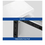 Modern TV Stand With Charging Station & LED Lights For 55/60/65 Inch TV Entertainment Center Media Console Living Room