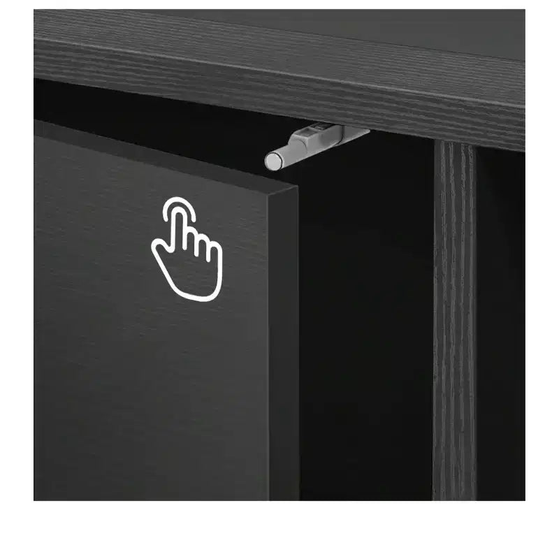 Modern TV Stand With Charging Station & LED Lights For 55/60/65 Inch TV Entertainment Center Media Console Living Room