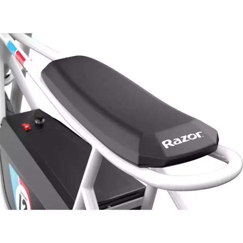 Razor Rambler 12 Minimoto Elettrica Retrò con Motore da 250W e Batteria da 24V, Bianca