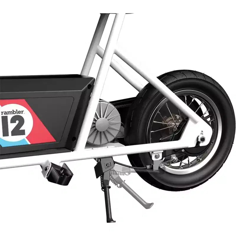 Razor Rambler 12 Minimoto Elettrica Retrò con Motore da 250W e Batteria da 24V, Bianca
