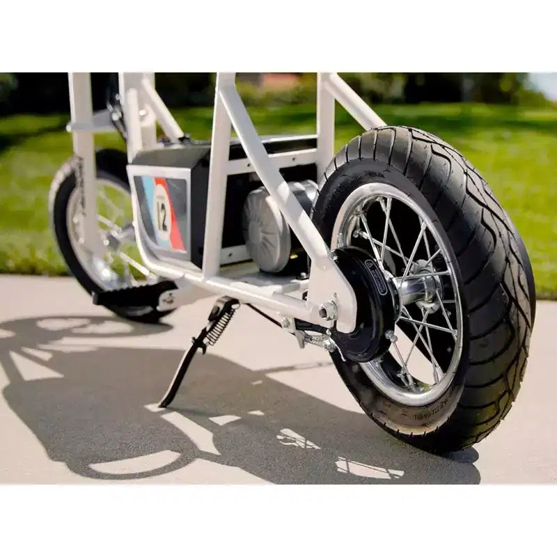 Razor Rambler 12 Minimoto Elettrica Retrò con Motore da 250W e Batteria da 24V, Bianca