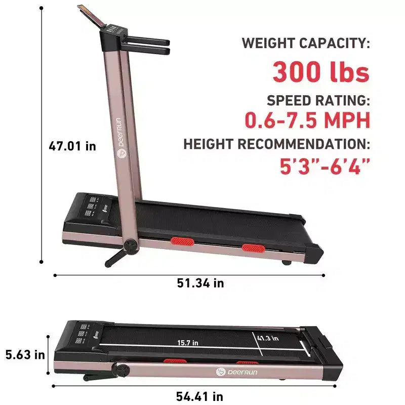 Tapis Roulant Pieghevole DeerRun Z10 Pro Muse Tipo 2 in 1 con Telecomando, Inclinazione Automatica 12%