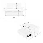 MAYEERTY Letto Divano a Due Posti Multifunzionale in Tessuto a Righe Nere per Camera da Letto Soggiorno