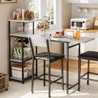Set da pranzo moderno per 2 GustoWave, set da 3 pezzi con tavolo da bar allungabile e sedie