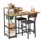 Set da pranzo moderno per 2 GustoWave, set da 3 pezzi con tavolo da bar allungabile e sedie