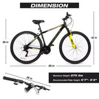 Hykolity 29 pollici Mountain Bike 29r MTB Bicicletta Sportiva Bici Grande Full Suspension Leggera Ciclismo All'aperto per Adulti Uomo Donna Grigio Neutro
