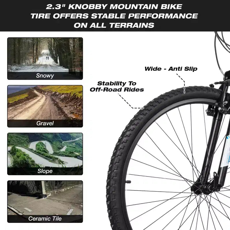 Hykolity Mountain Bike da 29 pollici 29r MTB Bicicletta Sportiva Bici Grande Full Suspension Leggera Ciclismo Outdoor per Uomini Donne Adulti - Bianco Pallido