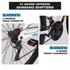Hykolity Mountain Bike da 29 pollici 29r MTB Bicicletta Sportiva Bici Grande Full Suspension Leggera Ciclismo Outdoor per Uomini Donne Adulti - Bianco Pallido