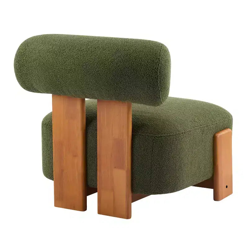 Sedia imbottita Orla contemporanea in legno di gomma e bouclé Christopher Knight Home