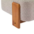 Sedia imbottita Orla contemporanea in legno di gomma e bouclé Christopher Knight Home