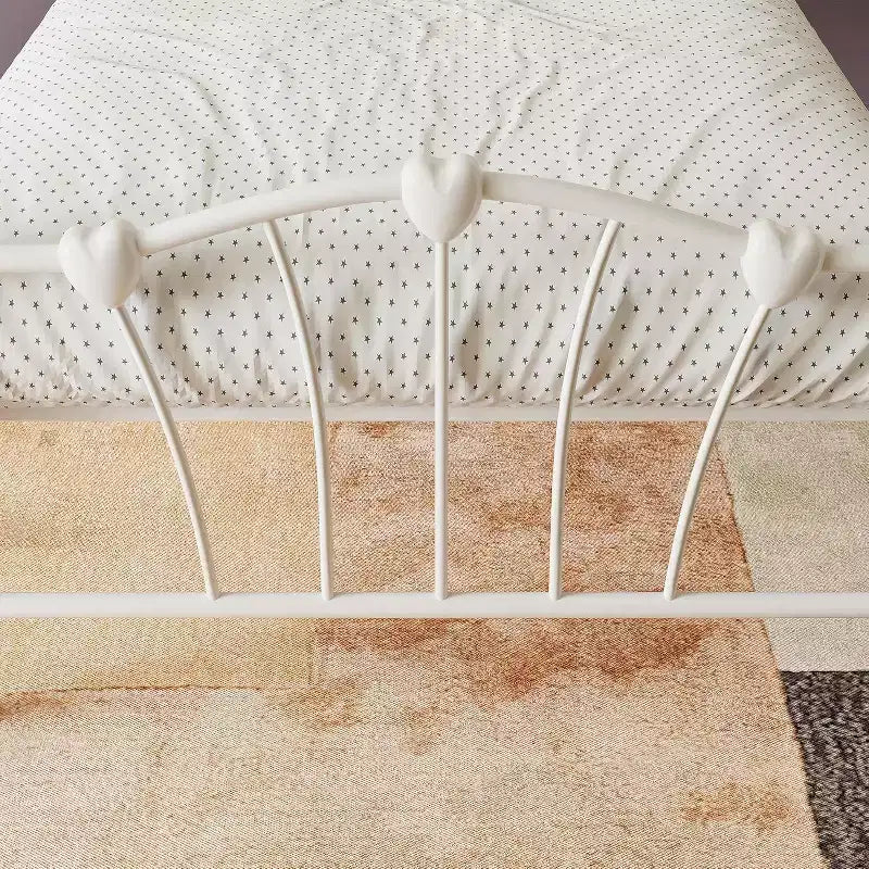 Twin Bed Frame, Twin Size Metal Platform with Heart Shaped Headboard, 11.5 Underbed Storage, No Box Spring Needed, Noise Free & Easy Assembly