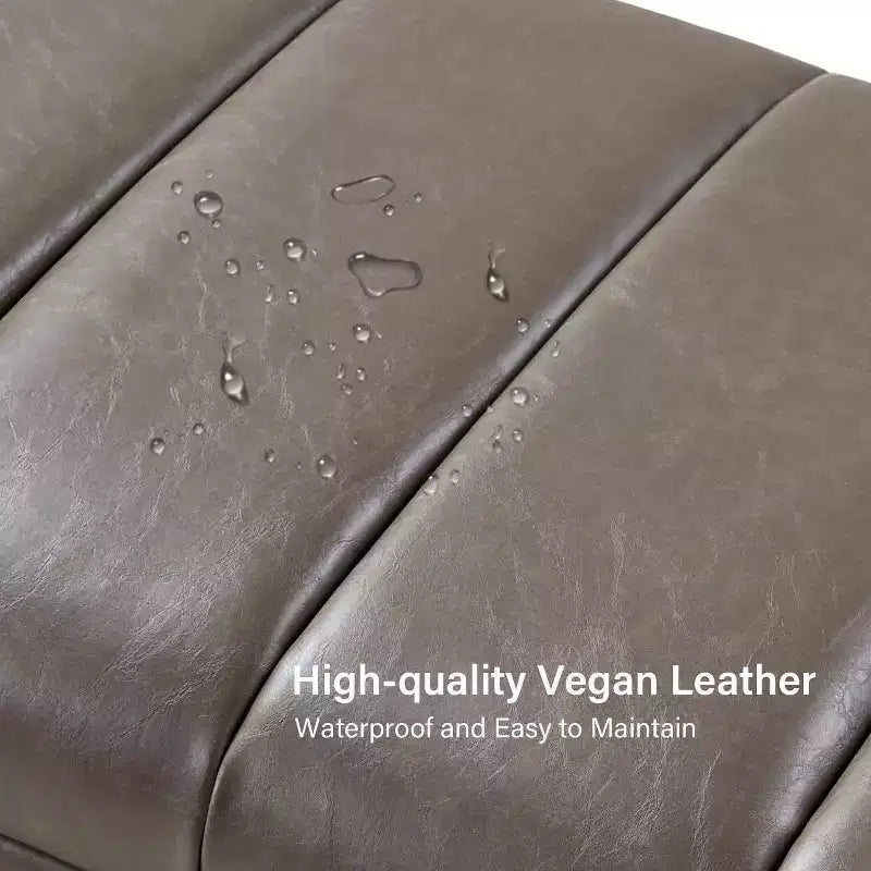 Panca Anahli Modern con Design a Canali Trapuntati in Pelle VeganaArtful Living Design