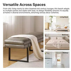 Panca Anahli Modern con Design a Canali Trapuntati in Pelle VeganaArtful Living Design