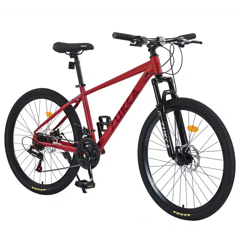 Mountain Bike Whisen 26 con sospensioni, cambio posteriore a 8 velocità, forcella, pneumatici KENDA, doppi freni a disco