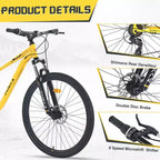 Mountain bike Whisen 27.5 con cambio posteriore a 8 velocità, sospensione anteriore, telaio in acciaio