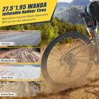 Mountain bike Whisen 27.5 con cambio posteriore a 8 velocità, sospensione anteriore, telaio in acciaio