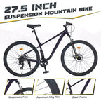 Mountain bike Whisen 27.5 con cambio posteriore a 8 velocità, sospensione anteriore, telaio in acciaio