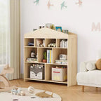 Mobiletto a 9 Ripiani, Armadio per Bambini, Scaffale Antiribaltamento Sicuro di Colore Bianco per Cameretta, Sala Giochi