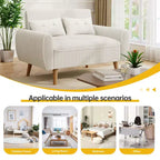 Celebalcony Piccolo Divano a Due Posti Moderno, Divanetto a 2 Posti Imbottito per Piccoli Spazi, Salotto, Monolocale, Appartamento con 2 Cuscini